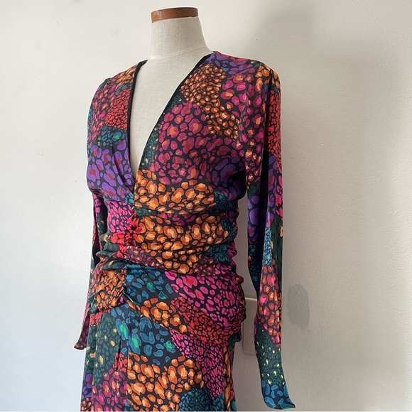 Anthropologie Farm Rio Hearts Midi dress NWOT full sleeve size Medium - Picture 3 of 10